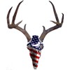 Do-All Outdoors ABAM5 American Iron Buck Antler Mount, Red/White/Blue, 15.75"