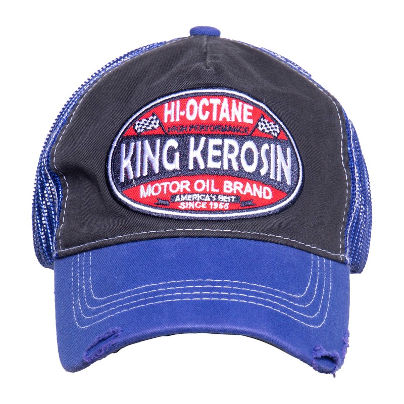 King Kerosin Men's Hi-Octane Baseball Cap, blue/black