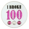 'Bonjoc Magnetic I Broke Crystal Golf Ball Marker with Hatclip,