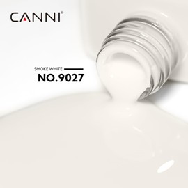 CANNI Milky White Gel Nail Polish, 1Pcs Off White Gel Polish Milk White Color Nail Polish Gel High Gloss Soak Off U V Gel Nail French Nail Manicure Salon DIY