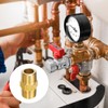 sourcing map 2pcs Brass Pipe Fitting 3/8" NPT x 3/8"