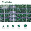 22000pcs Resin Flatback Rhinestones for Crafting, Silverback Emerald Green 2mm