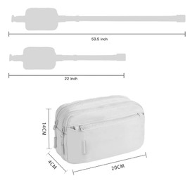 ASFWAGQ Bum Bag Women's Belt Bag Men Fashion Sports Waist Bags Small Shoulder Bag Women Chest Bag Canvas Crossbody Bag with Adjustable Strap, White, Fashion