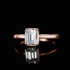 JewelryPalace Classic Emerald Cut 1ct Cubic Zirconia Solitaire Promise Ring