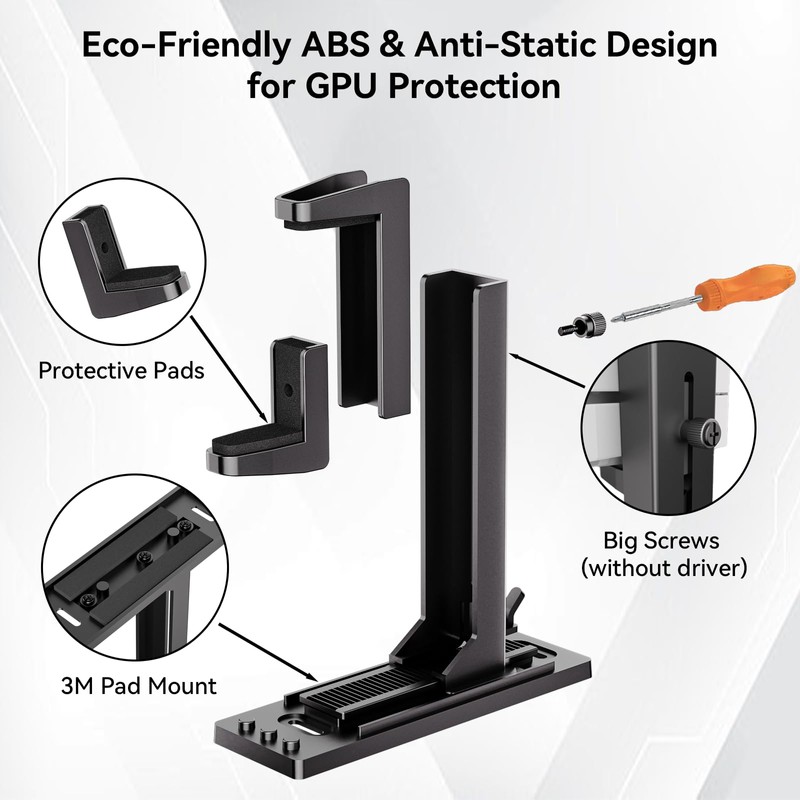 GPU Support Bracket, GSCOLER Dual Mode Graphics Card Support, 35-120mm