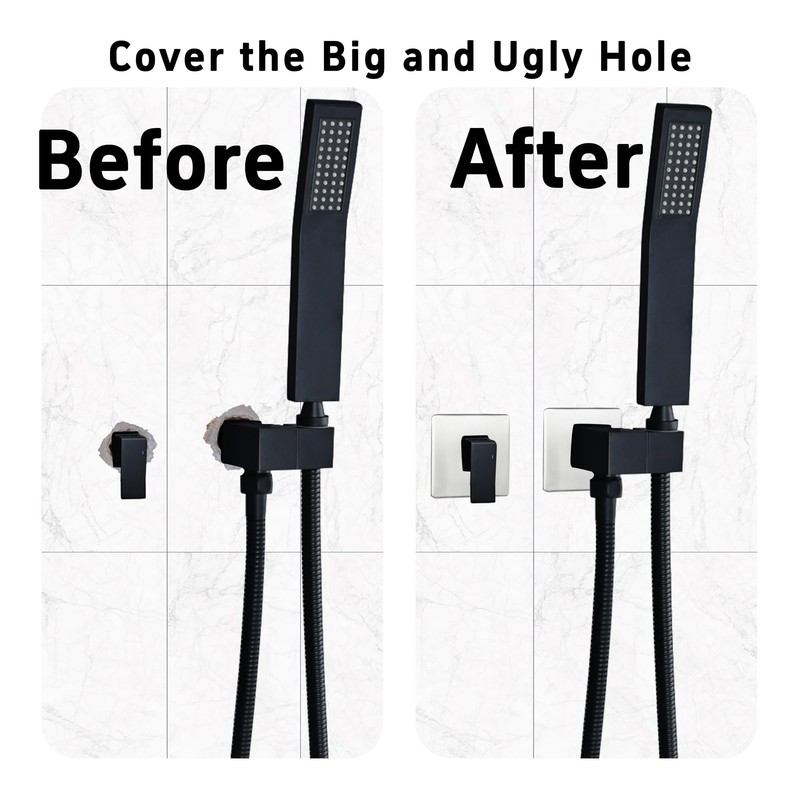 bociloy 3.5 Inch Large Square Shower Arm Flange Cover, Modern