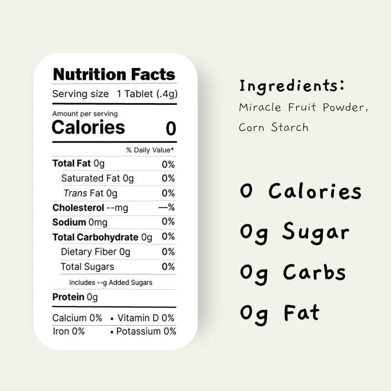 Sen Yuh Miracle Fruit Tablets, Miracle Berry Change Taste Buds
