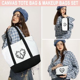 YOOLIFE Gifts for Women - Birthday Gifts for Women Mom Sister Teacher, F Initial Tote Bag, Mothers Day Gift for Wife Mother Grandma, Friend Teacher Wife Mom Birthday Gift, Mothers Day Basket