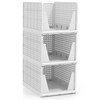 Sorbus 3 Pack Folding Closet Shelf Organizer for Clothes -