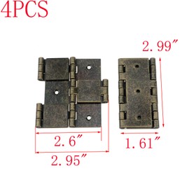 MY MIRONEY 2.99" Double Acting Screen Hinge Antique Bronze Folding Screen Hinges with Screws Pack of 4