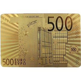 Mr. Gadget's Solutions Set of 500 Euro Design In Gold, Rose Gold, Silver Foil Plated Playing Cards