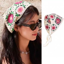 Headbands for Women Crochet Hair Bandanas Boho Headbands Knit Hair Bands Floral Head Wrap for Women (Multiple colors, 48 * 23CM)