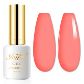 Imtiti Gel Nail Polish, 1Pcs 15ml Neon Pink Color Gel Polish Soak Off LED Nail Polish Gel Nail Art Design Manicure Salon DIY at Home Holiday Gift