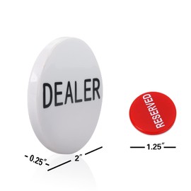 GSE Games & Sports Expert Little Blind, Big Blind, Missed Blind, Kill, Reserved, Dealer Button - Set of 6 Casino Texas Hold‘em Poker Button for Gambling Card Games
