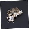 DOITOOL 2 Pcs Alloy Simulated Pearl Snowflake Hair Comb Styling