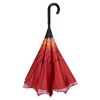 Galleria Reverse Close Stick Umbrella Red Daisy+-Art on both sides