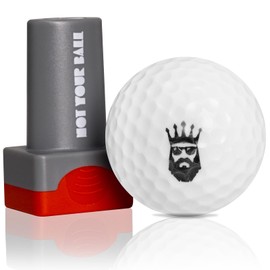 QUBI Golf Ball Stamp, Golf Ball Stamper, Reusable Self-Inking Golf Ball Stamp Marker to Identify Golf Balls, Golf Gift Golf Accessories for Men and Women Golfers (3PUTT King)