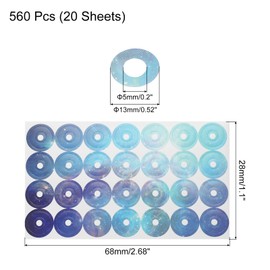 PATIKIL Self-Adhesive Hole Reinforcement Stickers, 560pcs Loose-Leaf Paper Binder Hole Protector Labels for Repair Strengthen Punch Holes, Starry Blue