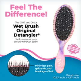 WetBrush Original Detangler Hairbrush UltraSoft Bristles Ergonomic Handle Suitable for All Hair Types, Colour Wash Collection - Watermark