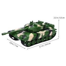 Toyvian 1 Piece Army Tank Toy, Children's Military Tank Model Toy (Green)