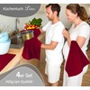 Lashuma Absorbent Dry Towels Ruby Modern Terry Towelling Towels 50