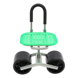 MuChaIOAK Garden Rolling Stool Workseat, Gardening Stool, Gardening Stools and Seats w/2 Rolling Wheels, Garden Cart for Picking Planting Master Maintenance Fieldwork Green