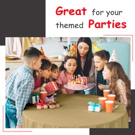 Premium Gold 14-Pack Plastic Tablecloths - 54 x 108 in. Disposable Rectangle Plastic Table Cloths - Decorative Rectangle Table Cover - Smooth Tablecloths for Parties, Weddings