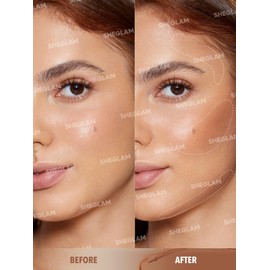 SHEGLAM Silk Haze Cream Bronzer Blendable Cream Makeup with a Lightweight Formula - Customizable Face Makeup for a Natural, Sun-Kissed Glow Long Lasting-Caramel