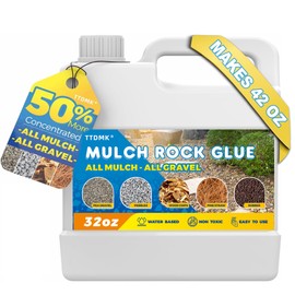 Make 42oz Rock Glue for Landscaping, Concentrated Mulch Glue, Gravel Binder for Pea Gravel, Bark, Waterproof Clear Outdoor Mulch Anchor, Stone Stabilizer for Paths, Patios, Driveways & Garden Border