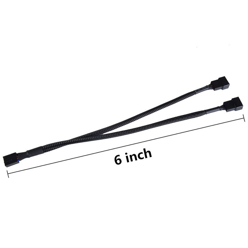 Apuxon 2 Pack PWM Fan Splitter Cable, Computer PC Case