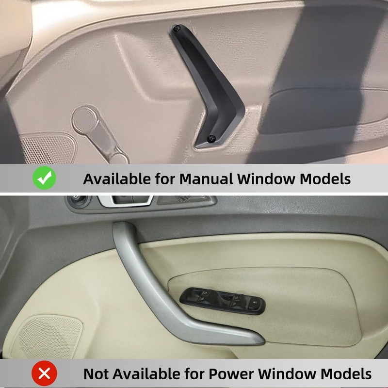 Jerbor ABS Interior Door Pull Handle Replacement for Ford Fiesta