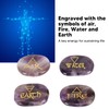 4 Elements Assorted Stones Engraved Triangular Symbols Earth Air Fire