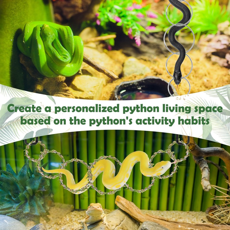 Coldairsoap Snake Enrichment Rings Climbing Toys(Symmetry)