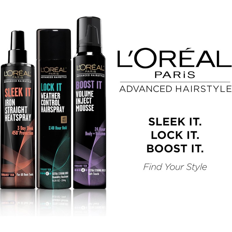 L'Oréal Paris peinado avanzado, SLEEK IT Iron Straight Heatspray, 5.7