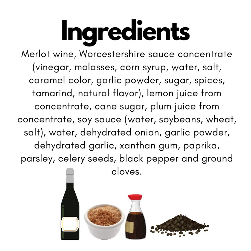 Sauce Steak Merlot Wine 9.5 ounces -Pack of 6