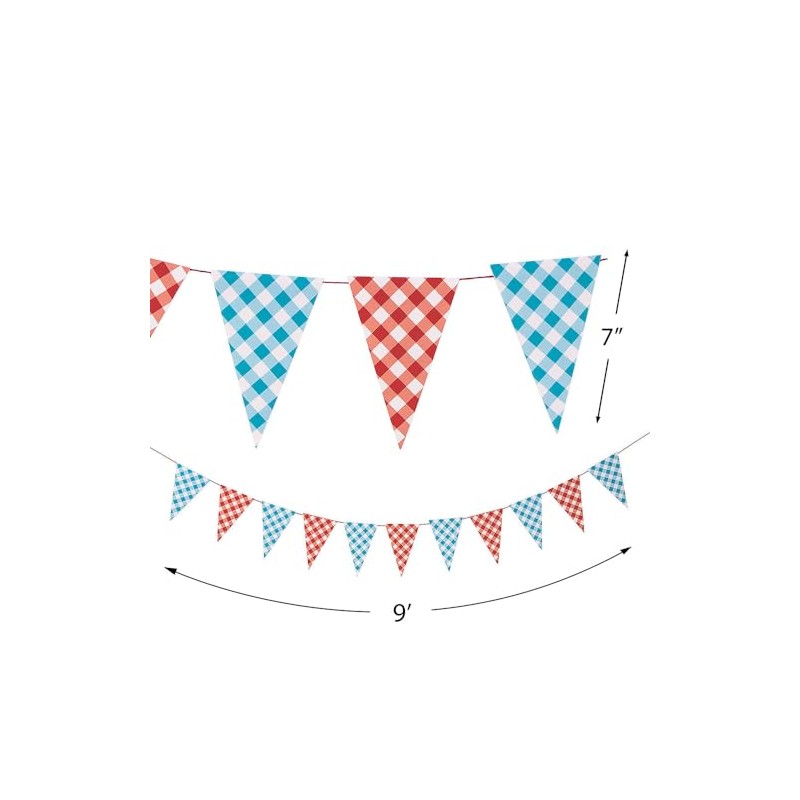 County Fair Hanging Pennant Banner - 9 feet with 7