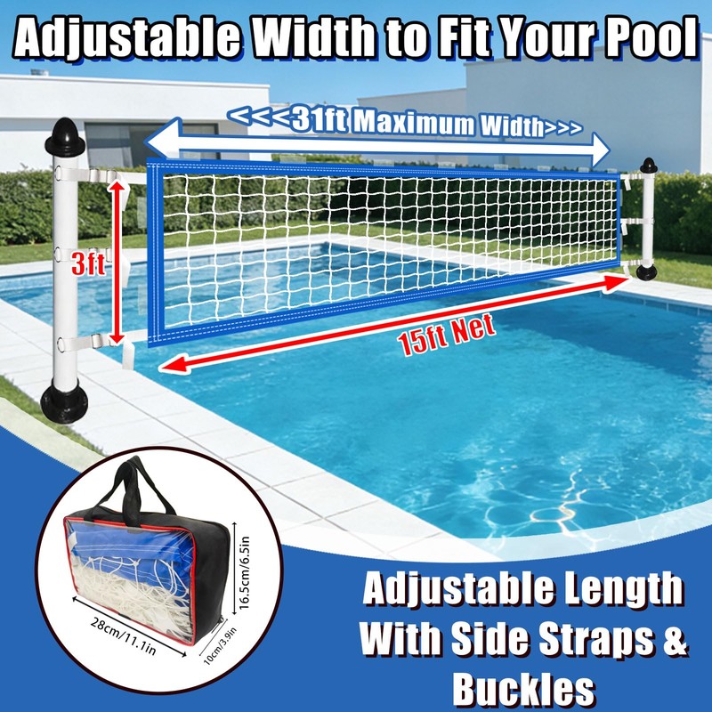 Nafhone Pool Volleyball Net Replacement for Inground & Above Ground
