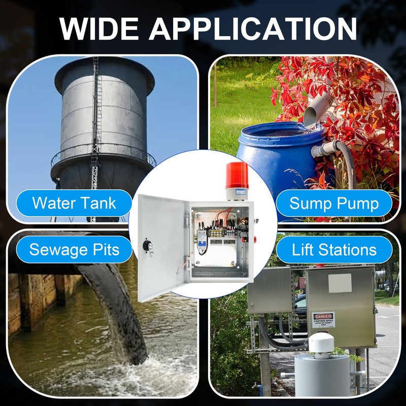 Sump Pump Alarm, IP65 High Water Septic Alarm with 120dB