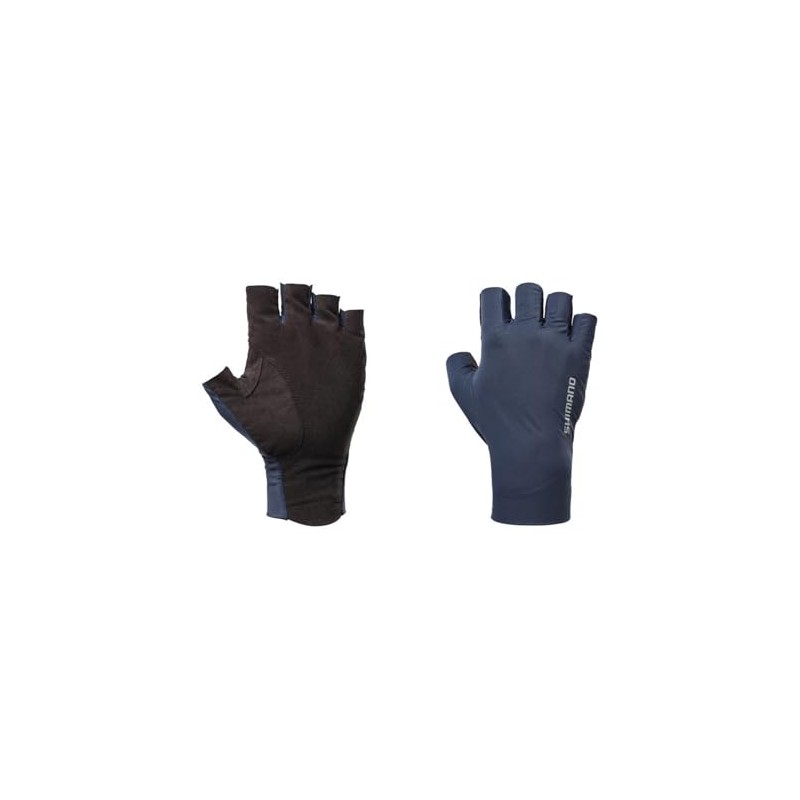 Shimano GL-007Y 05 Sensitive Gloves, 5-Finger Cut, Navy, XL