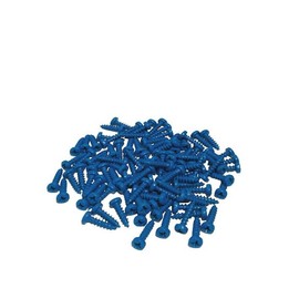 Virsus Pack of 100 Zinc Plated Steel Screws for European Number Plate 3128 Size 4.5 x 18 mm Phillips Head Cap Head Full Thread Self Tapping Car Motorcycle (Blue)