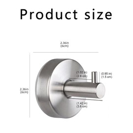 Wjelet 2 Stück Saugnapf Haken, Saugnäpfe mit Haken,Saughaken Extra Stark Edelstahl,Tragfähigkeit 6.8 Kg, Handtuchhalter Saugnapf Ohne Bohren für Badezimmer und Küche