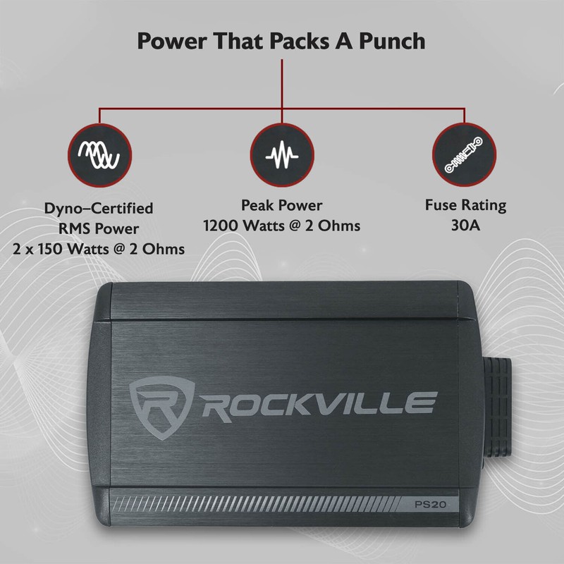 Rockville PS20 2 Channel ATV/UTV/Motorc