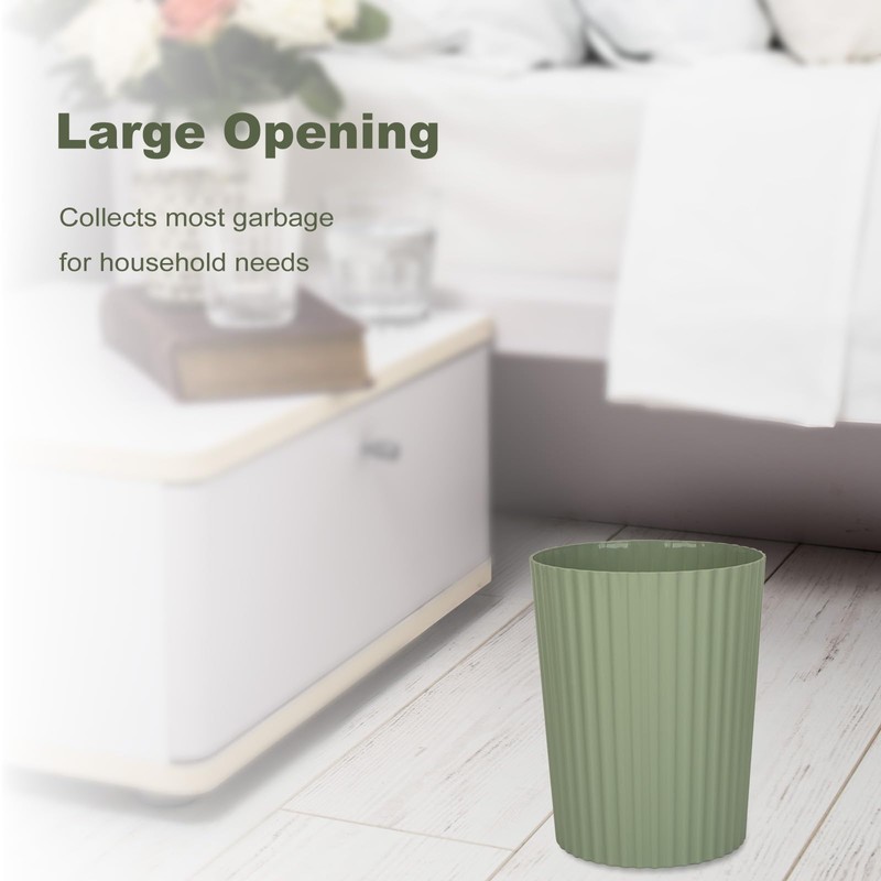 JiatuA Small Trash Can Plastic Wastebasket Round Garbage Container Bin