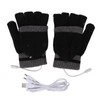 Full and Half Fingers Heating Gloves USB Fingerless Knitting Electric