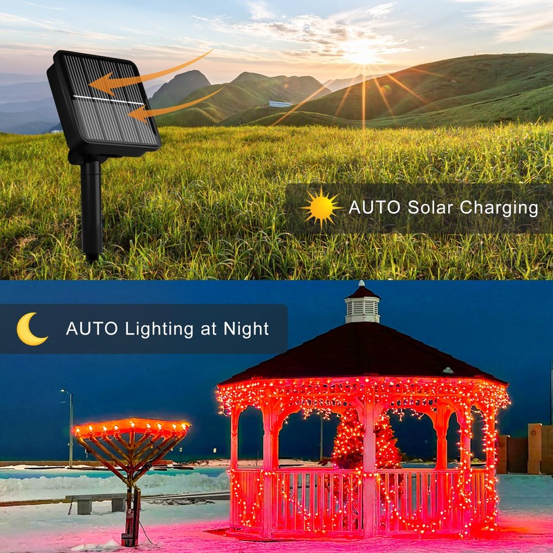 Solar String Lights for Outside, 39Ft 100 LED Solar String