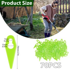 OFFCUP Plastic Grass Trimmer Blades, 70 Pcs Replacement Plastic Blades, 83 mm Lawn Mower Cutting Blades for ST01、ST02、ST04、ST05、ST20、GT3.0 GT4.0、GT50 Trimmer