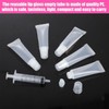 8Pcs 15mlMini Refillable EmptyTubeLipGloss Balm Clear Cosmetic Container Soft Tubes