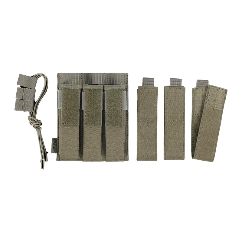 EXCELLENT ELITE SPANKER Tactical Open Top MP7 Kriss Single/Double/Triple Magazintasche(Triple-Olivgrün)