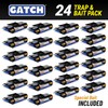 GATCH Roach Traps Indoor (24 Pack), Sticky Baited Cockroach Traps,
