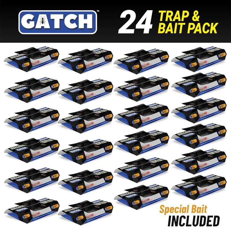 GATCH Roach Traps Indoor (24 Pack), Sticky Baited Cockroach Traps,